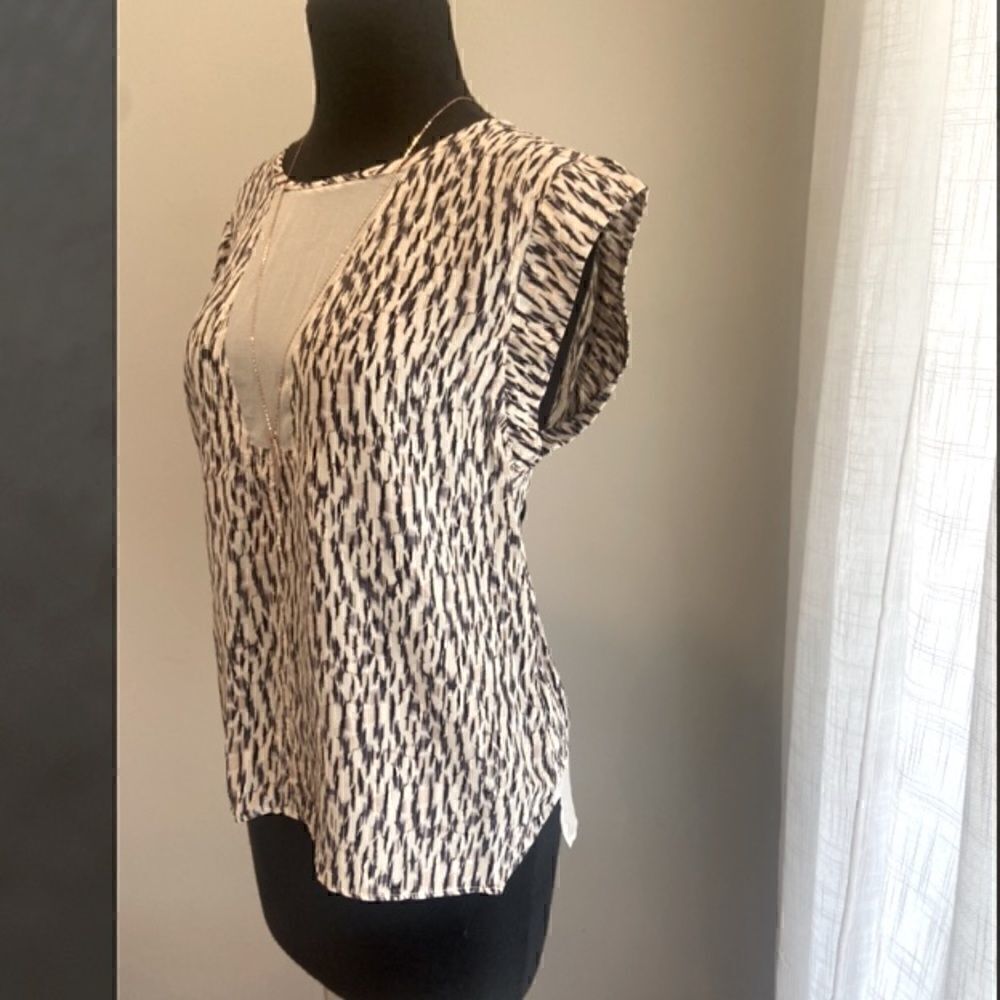 Rebecca Taylor Mirage Cap Sleeve Silk Shell